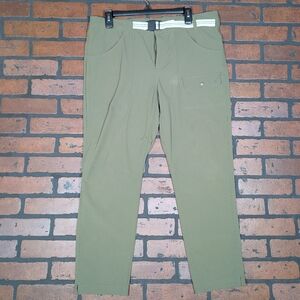 Burton Chaseview Pant Women's 31 Olive Cargo Utility Pants with‎ Built-in Belt